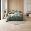 The green bedding is paired with bed boards to support the wooden bed frame, which is environmentally friendly, quiet and has a stable load-bearing capacity Specification image